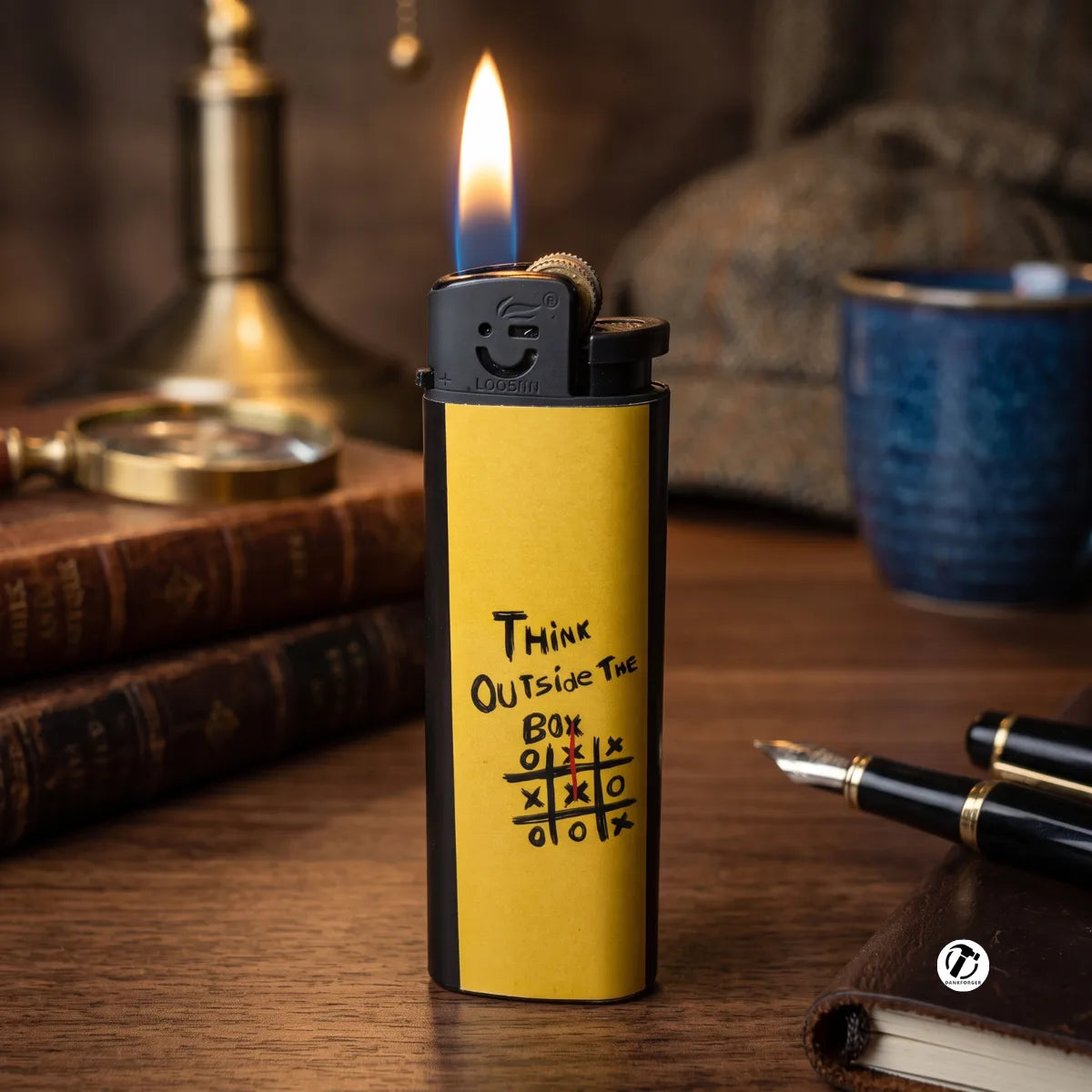 Think Outside the Box Stylish Lighter - Unique Flint Wheel Pocket Cigarette Lighter