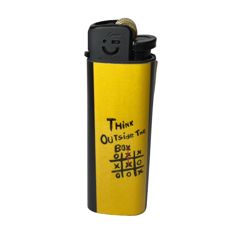 Think Outside the Box Stylish Lighter - Unique Flint Wheel Pocket Cigarette Lighter