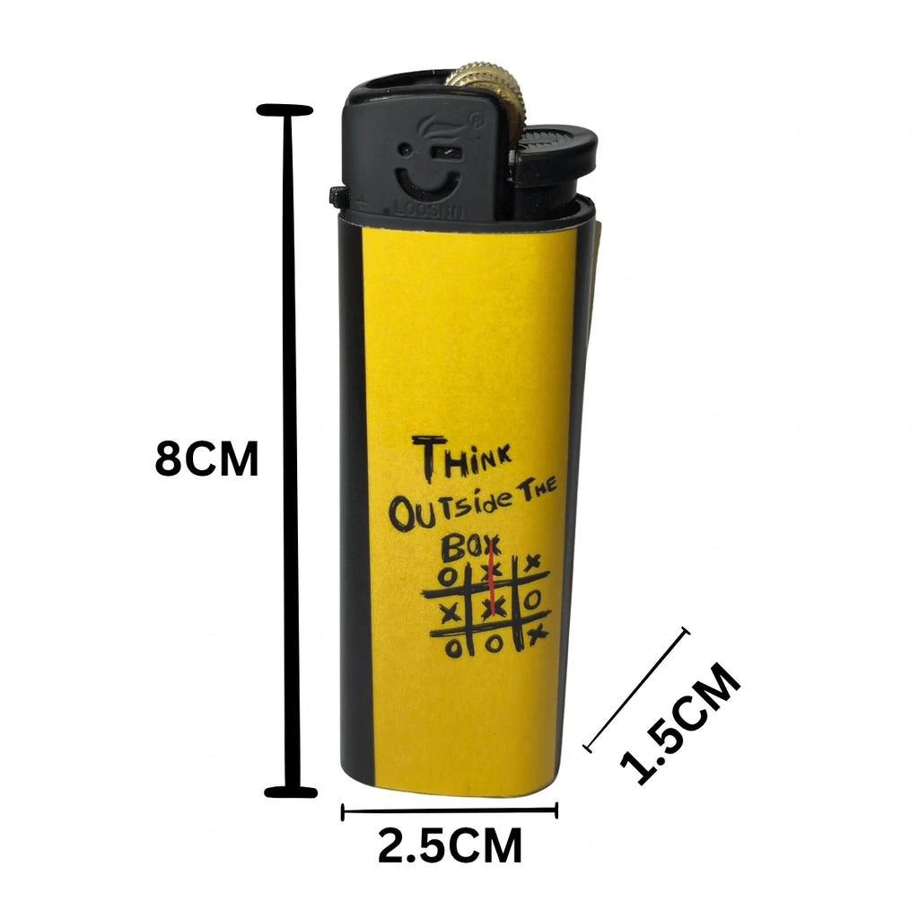 Think Outside the Box Stylish Lighter - Unique Flint Wheel Pocket Cigarette Lighter