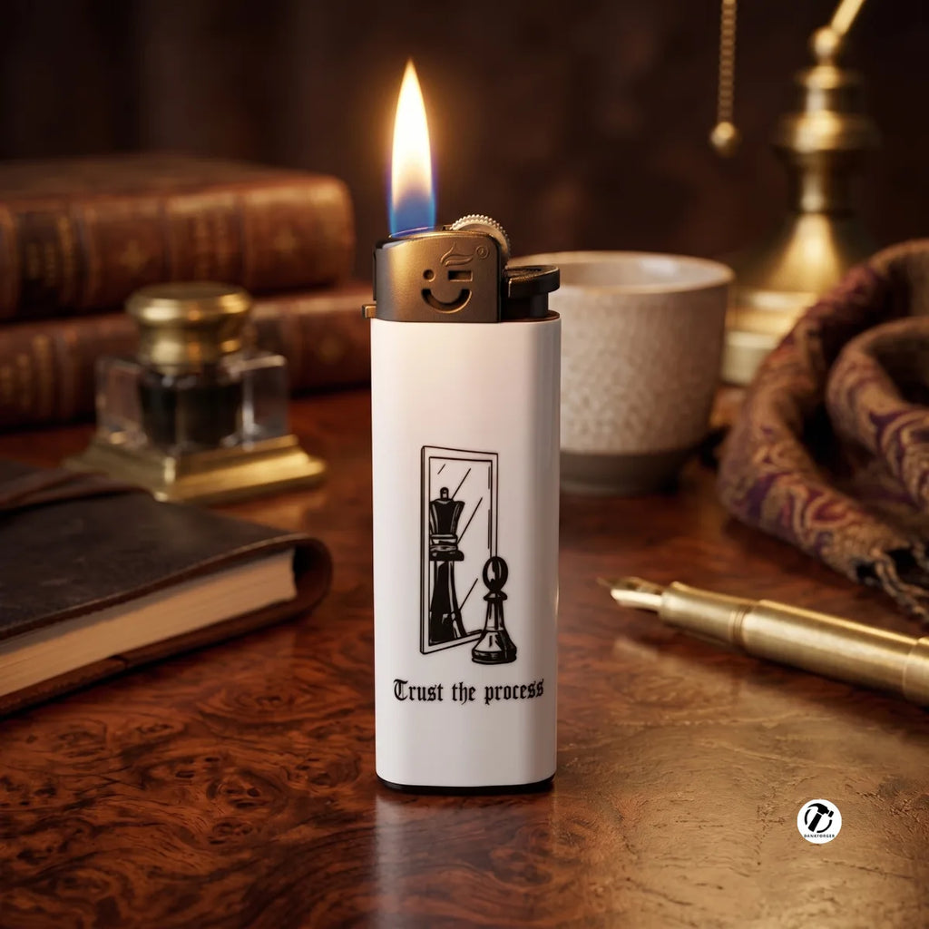 Trust the Process Refillable Designer Lighter - Unique Pocket Flint Cigarette Lighter
