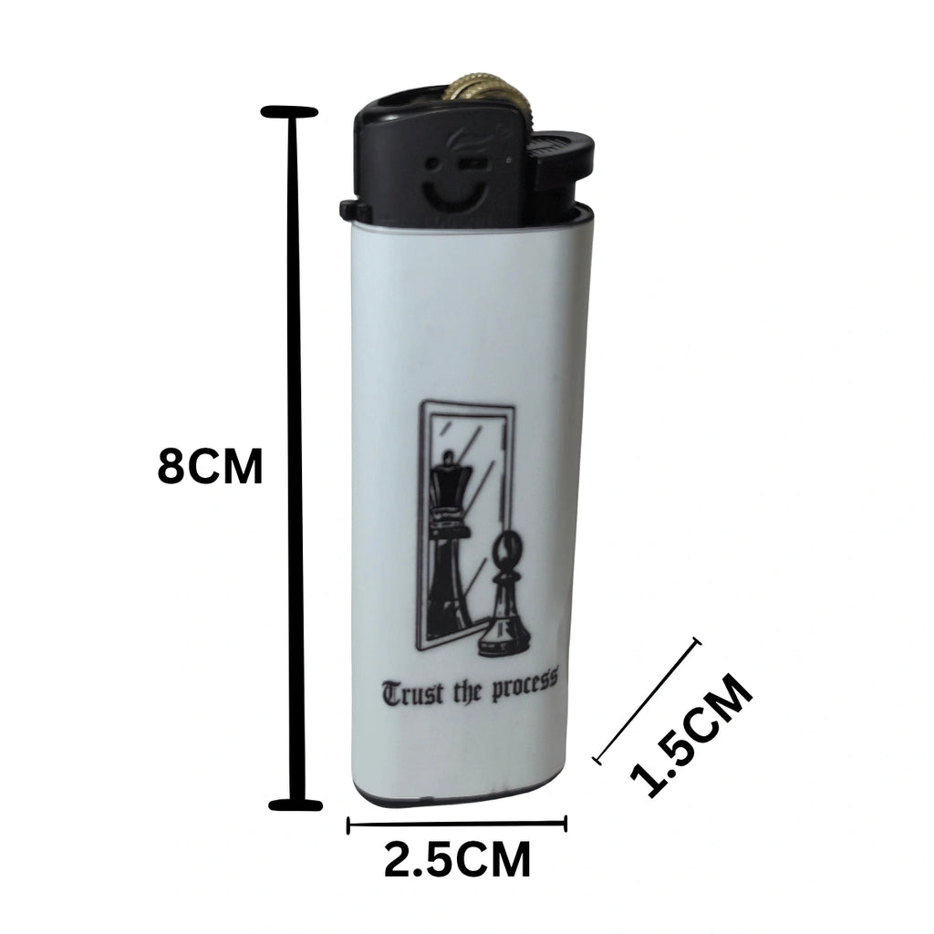 Trust the Process Refillable Designer Lighter - Unique Pocket Flint Cigarette Lighter
