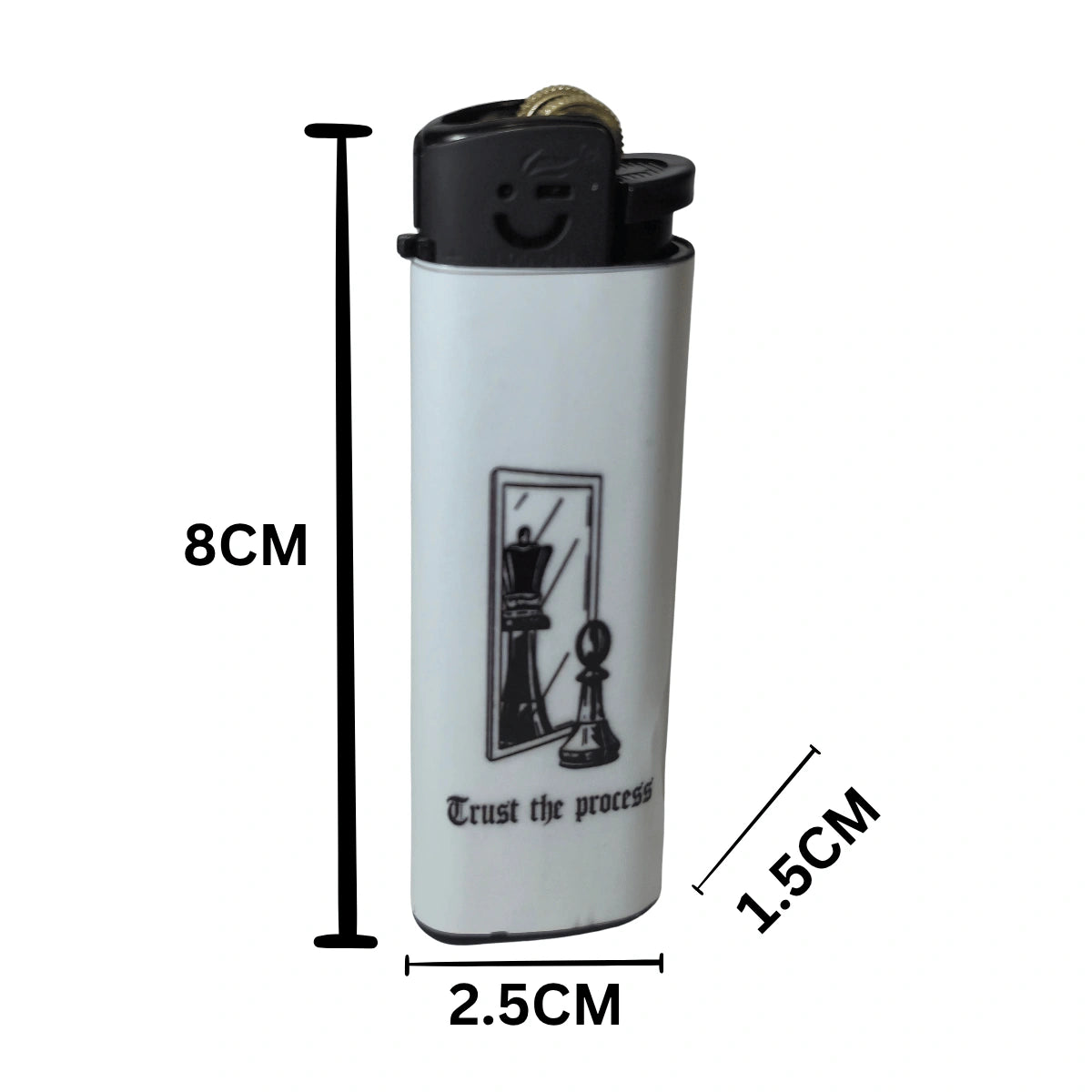 Trust the Process Refillable Designer Lighter - Unique Pocket Flint Cigarette Lighter