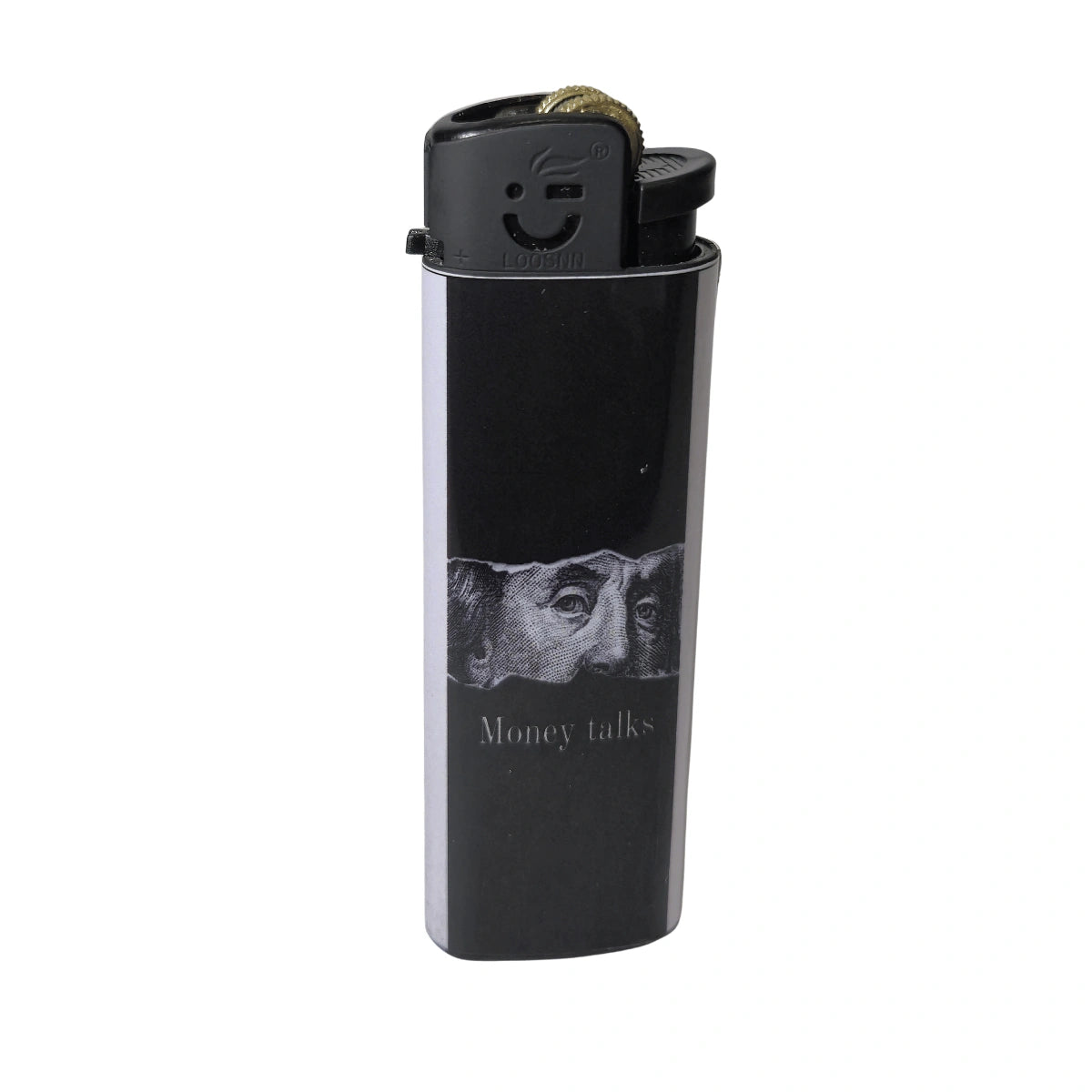 Money Talks Designer Lighter - Unique Refillable Flint Wheel Pocket Lighter