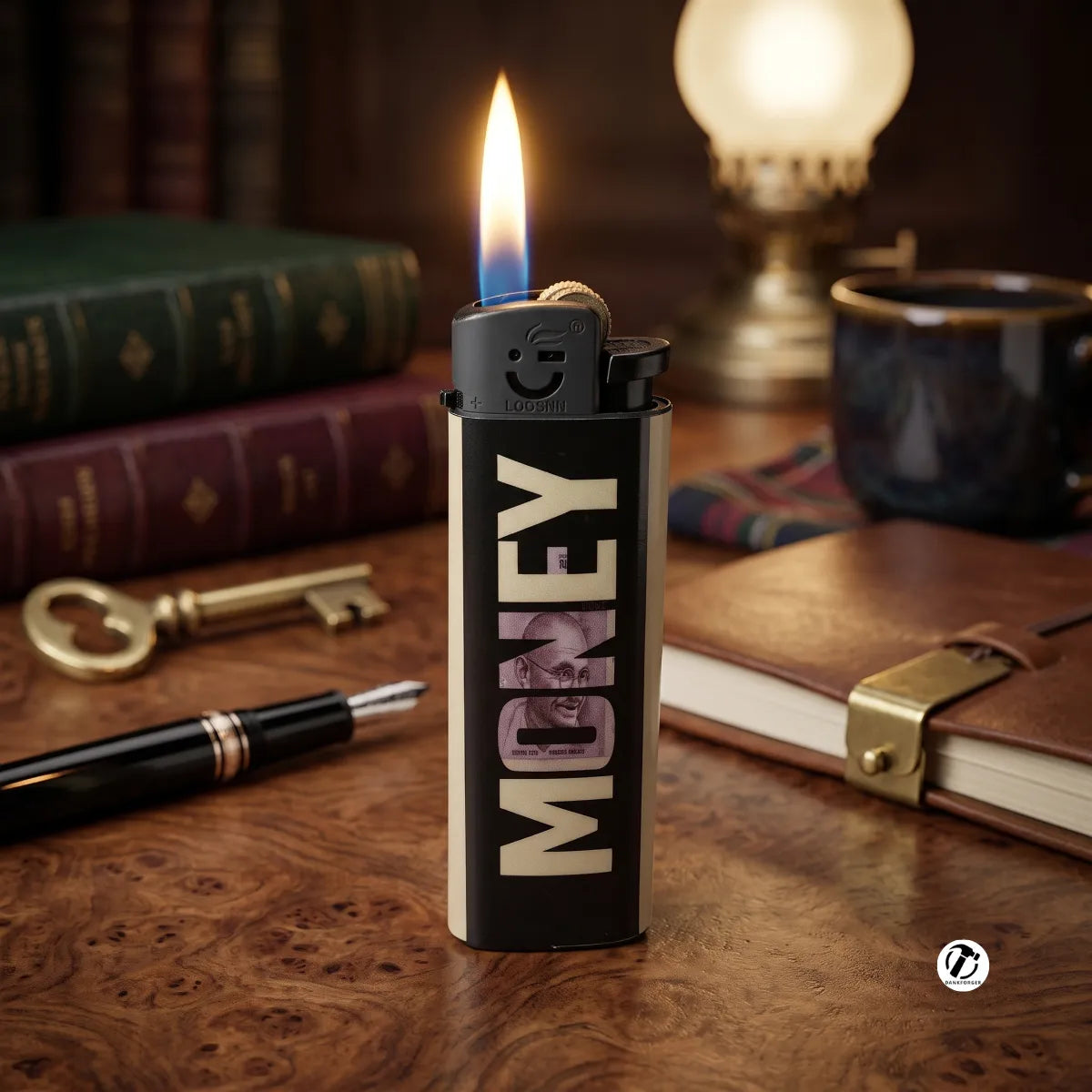 Money Money Unique Lighter - Refillable Flint Wheel Designer Pocket Lighter