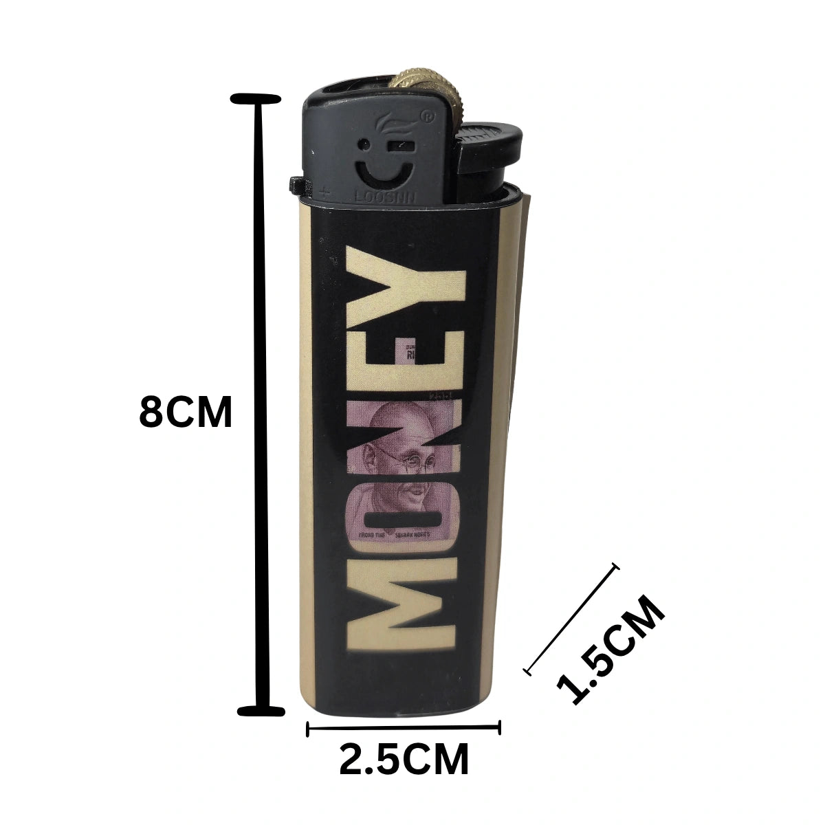 Money Money Unique Lighter - Refillable Flint Wheel Designer Pocket Lighter