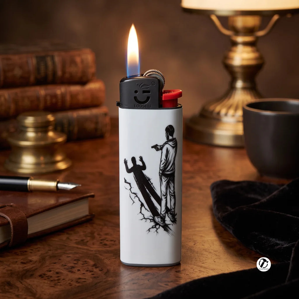 Self-destruction Designer Lighter - Stylish Pocket Flint Cigarette Lighter
