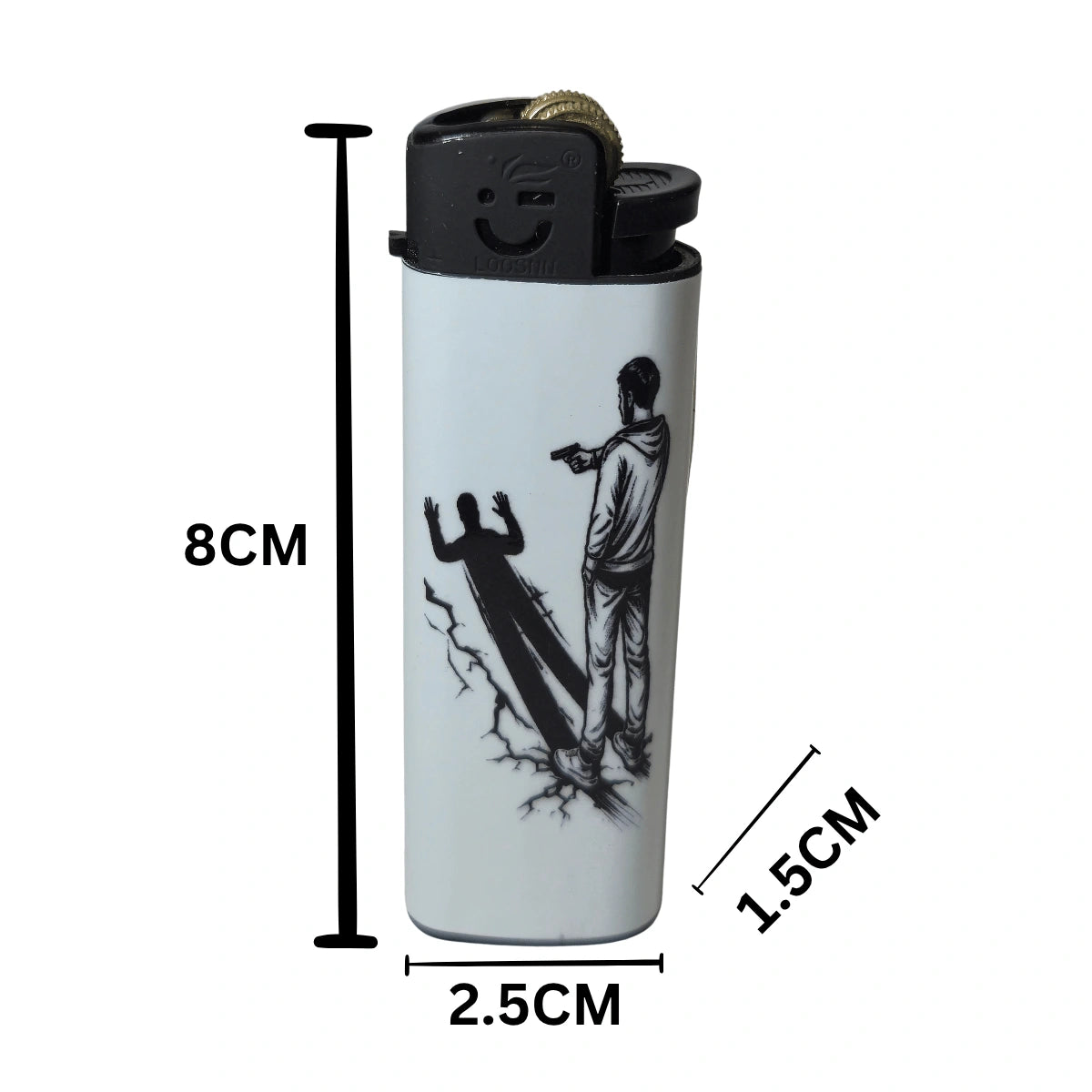 Self-destruction Designer Lighter - Stylish Pocket Flint Cigarette Lighter