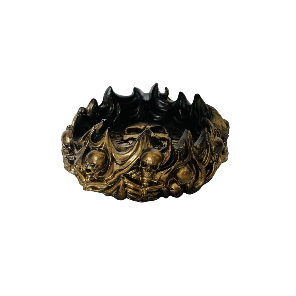 Golden Crown Skull Ashtray - Premium ashtray