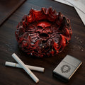 Crimson Skull Funky Ashtray