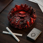 Crimson Skull Funky Ashtray