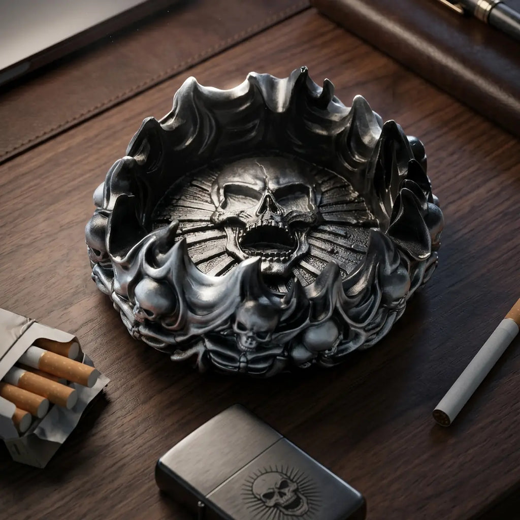 Gunmetal Skull Ashtray
