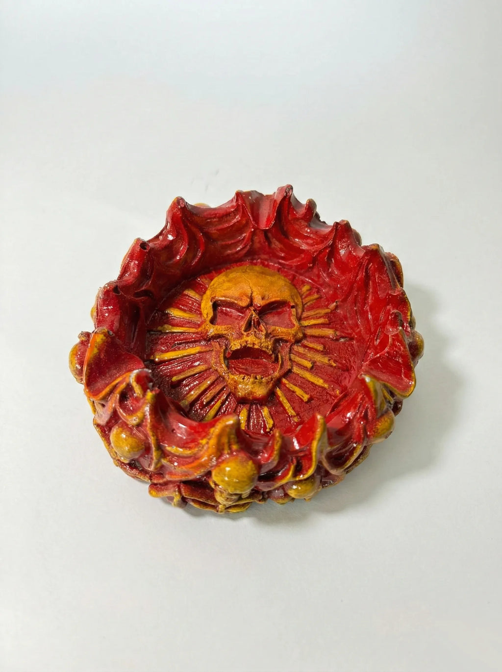 unique Blood Skull Ashtray on a white background