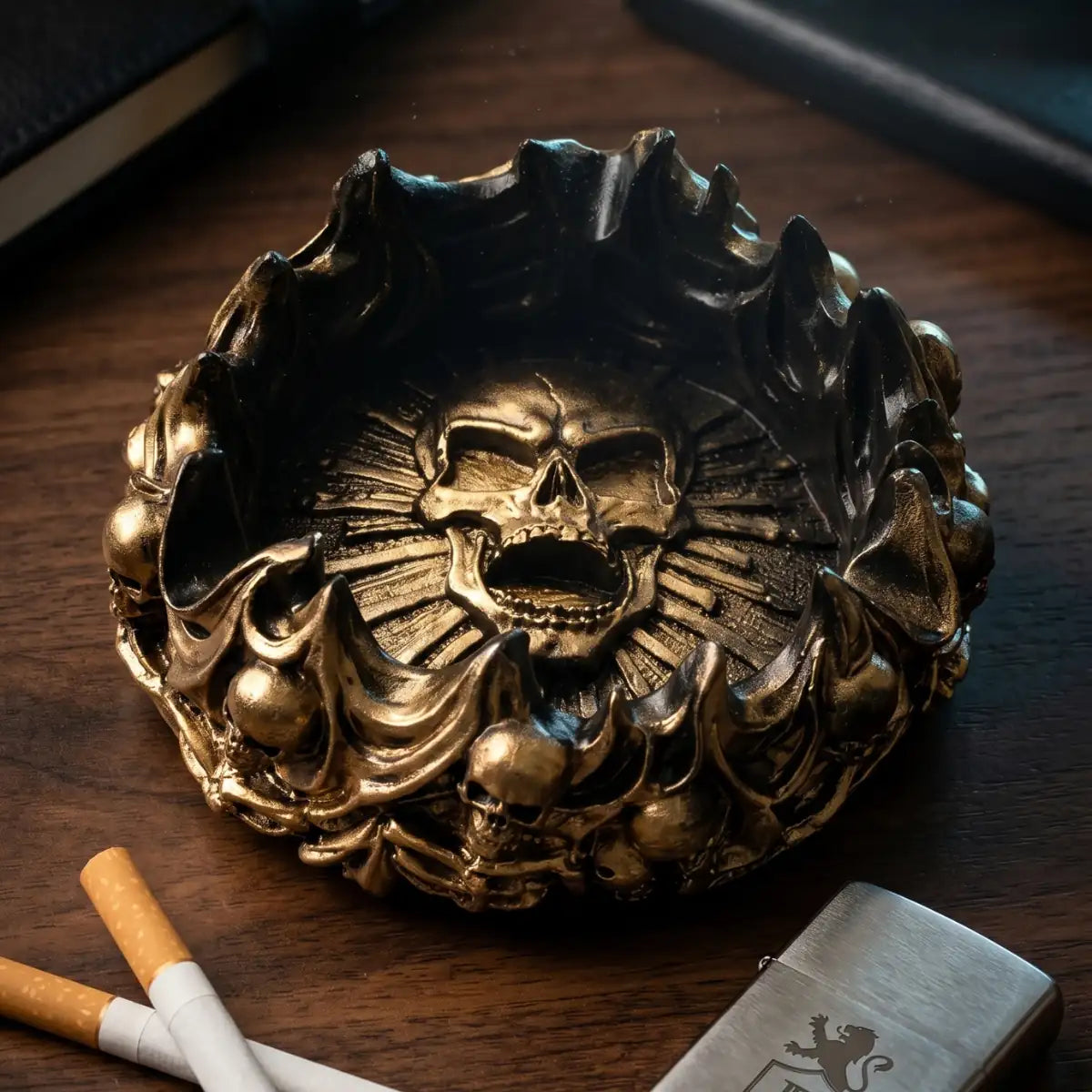Golden Crown Skull unique Ashtray Premium ashtray