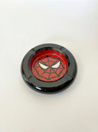 Spider-Man theme concrete Ashtray on a white background