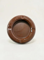 Umber Brown ashtray front view on white background